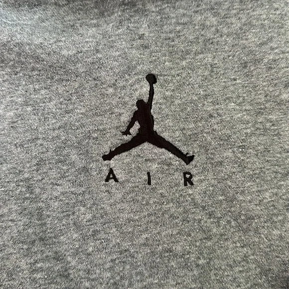 Jordan Nike hoodie, grey and black, fleece - Picture 6 of 7